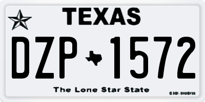 TX license plate DZP1572