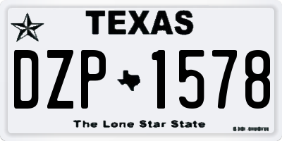 TX license plate DZP1578