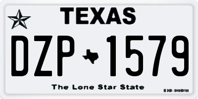 TX license plate DZP1579