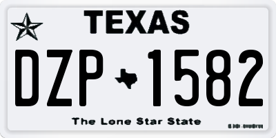 TX license plate DZP1582