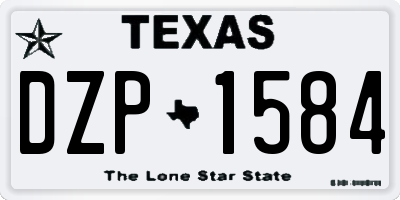 TX license plate DZP1584