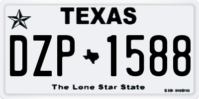 TX license plate DZP1588
