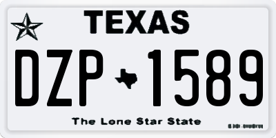 TX license plate DZP1589