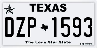 TX license plate DZP1593