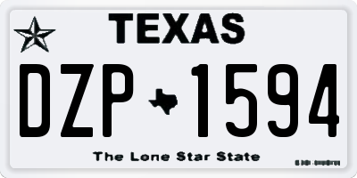 TX license plate DZP1594