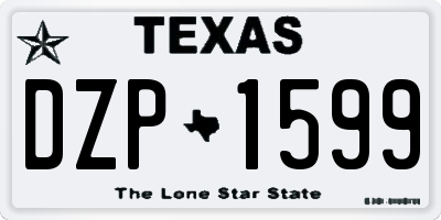 TX license plate DZP1599