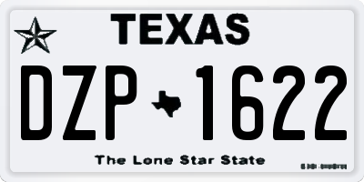 TX license plate DZP1622