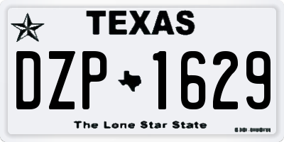 TX license plate DZP1629