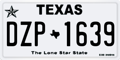 TX license plate DZP1639