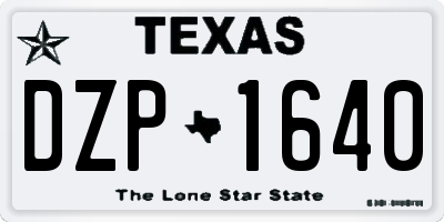 TX license plate DZP1640