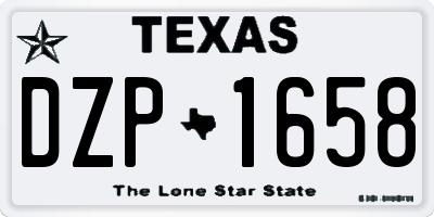 TX license plate DZP1658