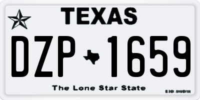 TX license plate DZP1659