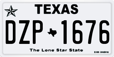 TX license plate DZP1676