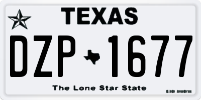 TX license plate DZP1677