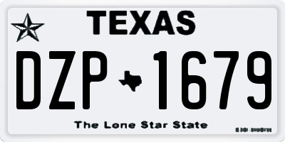 TX license plate DZP1679