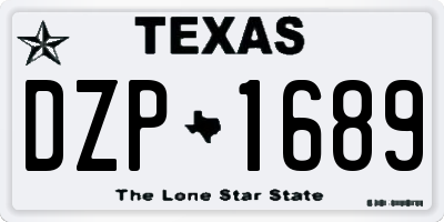 TX license plate DZP1689