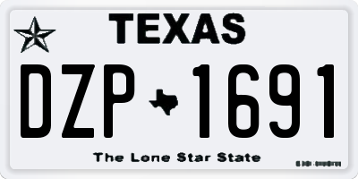 TX license plate DZP1691
