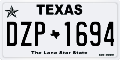 TX license plate DZP1694