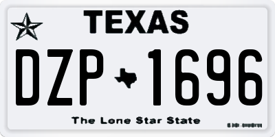 TX license plate DZP1696