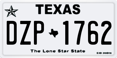 TX license plate DZP1762