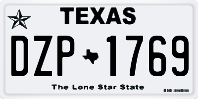 TX license plate DZP1769