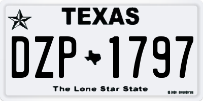 TX license plate DZP1797