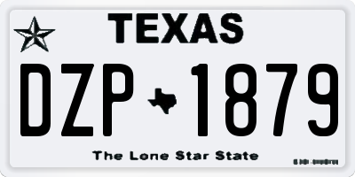 TX license plate DZP1879
