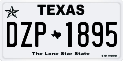 TX license plate DZP1895