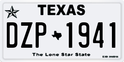 TX license plate DZP1941