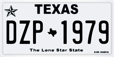 TX license plate DZP1979