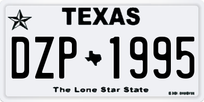 TX license plate DZP1995