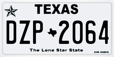 TX license plate DZP2064