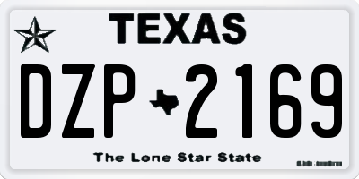 TX license plate DZP2169