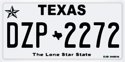 TX license plate DZP2272