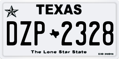 TX license plate DZP2328