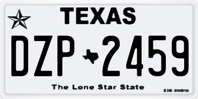 TX license plate DZP2459
