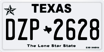 TX license plate DZP2628