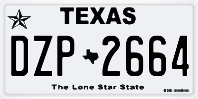 TX license plate DZP2664