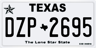 TX license plate DZP2695