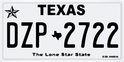 TX license plate DZP2722