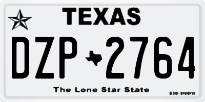 TX license plate DZP2764