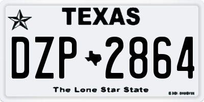 TX license plate DZP2864