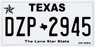 TX license plate DZP2945