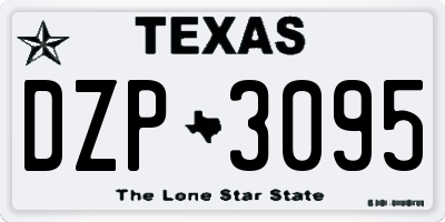 TX license plate DZP3095