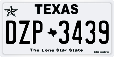 TX license plate DZP3439
