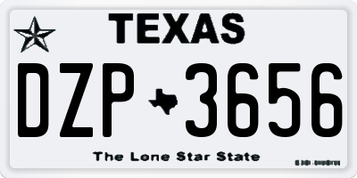 TX license plate DZP3656