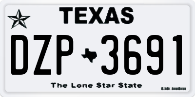 TX license plate DZP3691