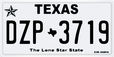 TX license plate DZP3719