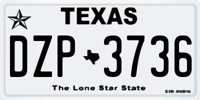 TX license plate DZP3736
