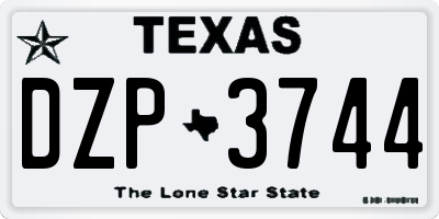TX license plate DZP3744